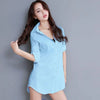 Women's Long Cotton Blend Dress Shirt Loose Boyfriend Style White Pink Spring Full Sleeve Korean Tops Street