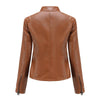 Leather Jacket Women Spring Autumn Jackets Ladies Motorcycle Large Size Stand Collar PU Leather Jacket Female Outerwear 3XL