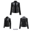 Leather Jacket Women Spring Autumn Jackets Ladies Motorcycle Large Size Stand Collar PU Leather Jacket Female Outerwear 3XL
