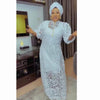 African White Lace Dresses for Women African Women Plus Size Long Dress African Clothes Women
