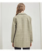 Handmade 90%Wool Women Plaid Blazer Coat Elegant Chic Wool Blend Khaki Blue Winter Coats