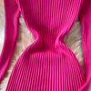 Women Pleated Knitted Dress Turtleneck Long Sleeve Elastic Slim Pencil Dress Autumn Winter Sexy Bodycon Sweater Dress