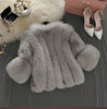 S-4XL Winter Faux Fox Fur Coat women Slim Long Pink Red Blue Faux Fur Jacket Women Fake Fur Short Coats Female H701