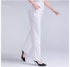 5XL Long Pants Women High Waist Stretch Cotton Straight Trousers Women Loose Solid Work Office Ladies Pants