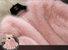 S-4XL Winter Faux Fox Fur Coat women Slim Long Pink Red Blue Faux Fur Jacket Women Fake Fur Short Coats Female H701