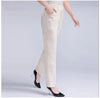5XL Long Pants Women High Waist Stretch Cotton Straight Trousers Women Loose Solid Work Office Ladies Pants