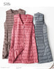 Spring Womens Down Jackets Vest Long Ultra Light Waistcoat Winter Puffer Jacket Slim Parkas ED757