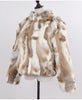 Genuine Rabbit Fur Coat Women Real Rabbit Fur Jacket Lady Winter Fur Overcoat Customized Big Size Mandarin Collar