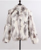 Genuine Rabbit Fur Coat Women Real Rabbit Fur Jacket Lady Winter Fur Overcoat Customized Big Size Mandarin Collar