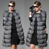 European station high-imitation fur vest women's entire skin silver fox Fox hair long Korean version of a large coat jacket
