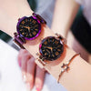 Reloj Mujer Starry Sky Women Watches Magnetic Mesh Belt Band Watch Women's Dress Wristwatch Zegarek Damski