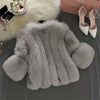 S-4XL Winter Faux Fox Fur Coat women Slim Long Pink Red Blue Faux Fur Jacket Women Fake Fur Short Coats Female H701