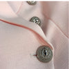 Baroque Designer Blazer Jacket Women's Silver Lion Buttons Double Breasted Blazer Outerwear
