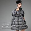 European station high-imitation fur vest women's entire skin silver fox Fox hair long Korean version of a large coat jacket