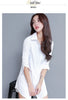Women's Long Cotton Blend Dress Shirt Loose Boyfriend Style White Pink Spring Full Sleeve Korean Tops Street