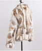 Genuine Rabbit Fur Coat Women Real Rabbit Fur Jacket Lady Winter Fur Overcoat Customized Big Size Mandarin Collar