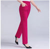 5XL Long Pants Women High Waist Stretch Cotton Straight Trousers Women Loose Solid Work Office Ladies Pants