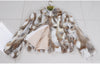 Genuine Rabbit Fur Coat Women Real Rabbit Fur Jacket Lady Winter Fur Overcoat Customized Big Size Mandarin Collar