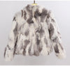 Genuine Rabbit Fur Coat Women Real Rabbit Fur Jacket Lady Winter Fur Overcoat Customized Big Size Mandarin Collar