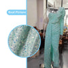 Light Blue Sequin Party Dress Women One Shoulder Long Sleeve Ruffles Side Split Draped Evening Prom Dresses Long Gown