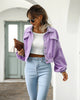 Autumn Cropped Corduroy Jackets Overcoat Single Breasted Lantern Sleeve Coats Women Vintage Winter Women Jacket 18047