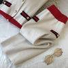 Autumn Women Knit Cardigans Sweater And Skirts Sets Single Breasted Knitted Coats Bodycon Skirt Two Pieces Suits Outfits