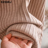 elegant OL turtleneck slim long Sweater dress women Thick knit Autumn Winter dress female Slim A-line basic dress casual