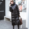 Winter Down Cotton Jackets Women's Clothing Long Parkas Slim Hooded Warm Winter Coats Female Black Overcoats V1162