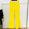 High Street Runway Designer Suit Set Women's Single Button Blazer Flare Pants Suit