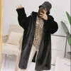 Women Winter Faux Fur Coat Hooded Long Fur Coats Thick Warm Female Plush Plus Size Loose OverCoat