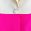 High Street Designer Runway Suit Set Women's Single Button Color Block Blazer Flare Pants Suit