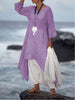 Women Irregular Leisure Loose Fitting Shirt Tunic Pullover Blouse Baggy Tops Round Neck Comfy Dress
