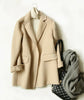 Handmade 90%Wool Women Plaid Blazer Coat Elegant Chic Wool Blend Khaki Blue Winter Coats
