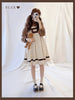 Autumn Winter Girls Vintage Sweet Lolita Jsk Dress Women Cute Bear Embroidery Plush Pocket Loose Corduroy Party Strap Dresses