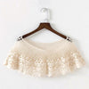 Women Vintage Crochet Knit Cape Elegant Cute Lace Short Hollow Out Shawls Shrug Poncho Wedding Bridal Evening Dress Lace Scarf