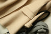 Handmade 90%Wool Women Plaid Blazer Coat Elegant Chic Wool Blend Khaki Blue Winter Coats