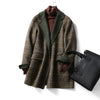 Handmade 90%Wool Women Plaid Blazer Coat Elegant Chic Wool Blend Khaki Blue Winter Coats