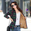 Brand Winter Warm Women Velvet Thicke Plaid Shirt Style Coat Jacket Women Clothes Tops Female Casual Jacket Outerwear