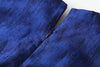 Elegant Brocade Jacquard Women Long Maxi Dress Blue Floral Ladis Party Fall Autumn Winter Clothing