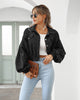 Autumn Cropped Corduroy Jackets Overcoat Single Breasted Lantern Sleeve Coats Women Vintage Winter Women Jacket 18047