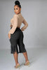 Women Jeans Hole Ripped Tassle Low Waist Elastic Flare Knee Length Denim Pants Sexy High Street Trousers