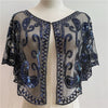 Women's 1920s Shawl Beaded Sequin Deco Evening Cape Bolero Flapper Cover Up European And American Wedding Dress Shawl On Stage