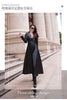 Maxi Fit and Flare Leather Trench Coat for Women Spring Long Designer Clothing Women Long Sleeve Lapel