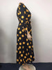 Autumn Dot Print Button Up Plus Size XL-5XL Women Blousers Maxi Dress Vestidos Streetwear Long Dresses Vestidos