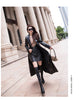 Maxi Fit and Flare Leather Trench Coat for Women Spring Long Designer Clothing Women Long Sleeve Lapel