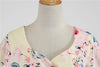 Women Flower Print Autumn Dress Casual Winter Half Sleeve Elegant Vintage Dress Robe Femme Pinup Office Party Vestidos