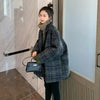 Bella philosophy Winter Korean Overcoat Women Vintage Woolen Loose Coats female Double Breasted Turn-down Collar Overcoat