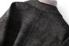 Handmade 90%Wool Women Plaid Blazer Coat Elegant Chic Wool Blend Khaki Blue Winter Coats