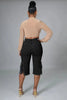 Women Jeans Hole Ripped Tassle Low Waist Elastic Flare Knee Length Denim Pants Sexy High Street Trousers