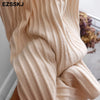 elegant OL turtleneck slim long Sweater dress women Thick knit Autumn Winter dress female Slim A-line basic dress casual
